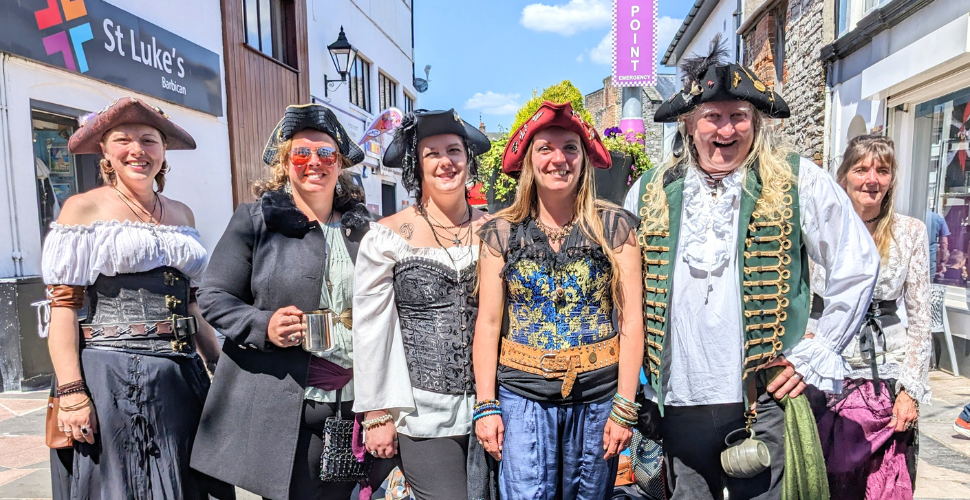 People dressed as Pirates for Plymouth Pirates Weekend